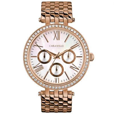 Bulova Women’s Caravelle Rose Tone Mother of Pearl Dial Watch