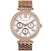 Bulova Women’s Caravelle Rose Tone Mother of Pearl Dial Watch