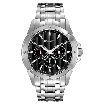 Bulova Men’s Classic Multifunction Stainless Steel Bracelet Watch