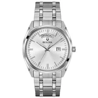 Bulova Men’s Classic Silver Tone Stainless Steel Watch