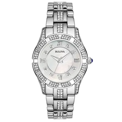 Bulova Women’s Swarovski Crystal Mother of Pearl Dial Watch