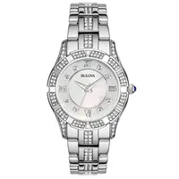 Bulova Women’s Swarovski Crystal Mother of Pearl Dial Watch