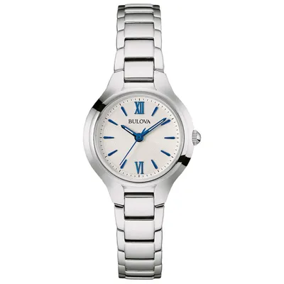 Bulova Women’s Silver Tone Blue Accent Watch