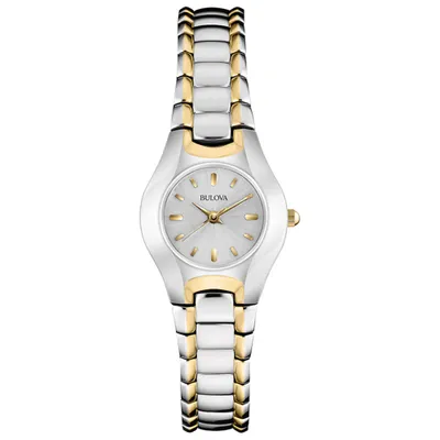 Bulova Women’s Classic White and Yellow Tone Watch