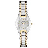 Bulova Women’s Classic White and Yellow Tone Watch