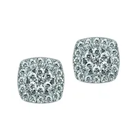 Earrings with 1.00 Carat TW of Diamonds 14kt White Gold