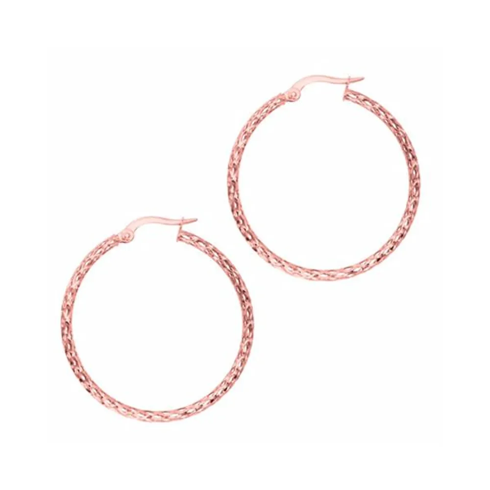 Hoop Earrings in 10kt Rose Gold