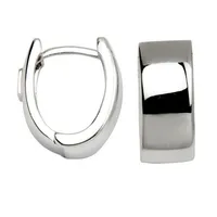 Elle Polished Clip Earrings in Sterling Silver