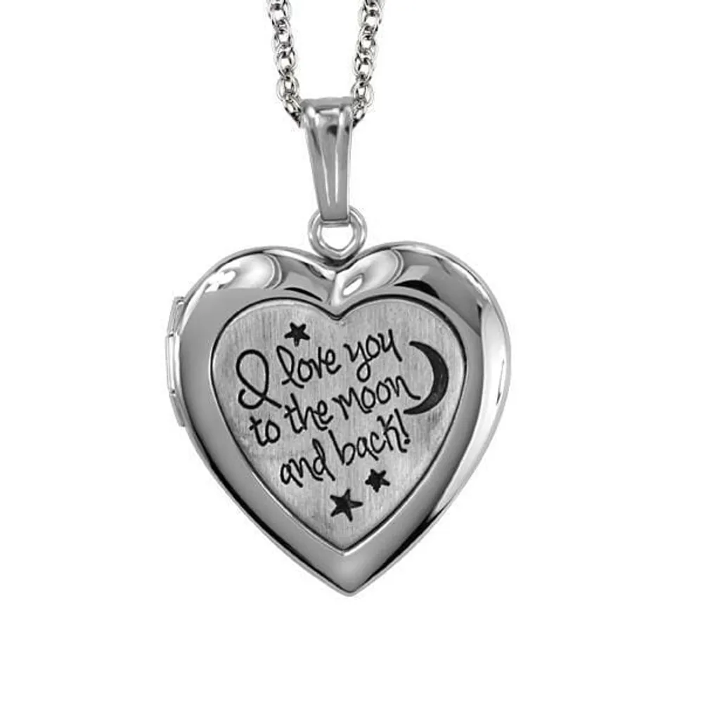 Heart Locket Sterling Silver with Chain