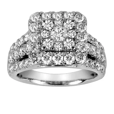 Engagement Ring with 2.00 Carat TW of Diamonds in 10kt White Gold