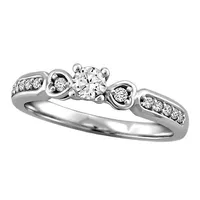 Fire of the North Engagement Ring with .25 Carat TW Diamonds 10kt White Gold