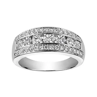 Ring with 1.00 Carat TW of Diamonds in 14kt White Gold