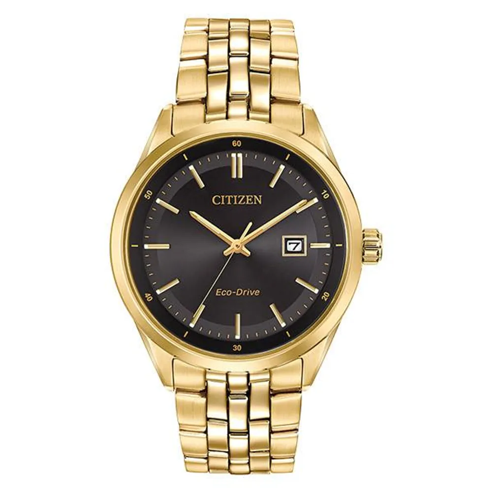 Mens Citizen Gold Tone Sapphire Collection Watch