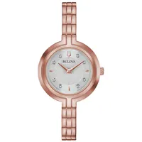 Women’s Bulova Rose Tone Rhapsody Diamond Watch