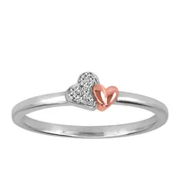 Heart Ring with .03 Carat TW of Diamonds Sterling Silver