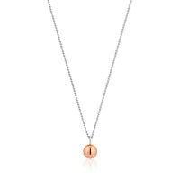 Ania Haie Silver Rose Gold Plated Orbit Ball Necklace