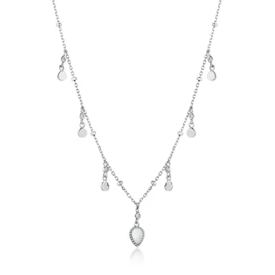 Ania Haie Dream Drop Discs Necklace in Sterling Silver