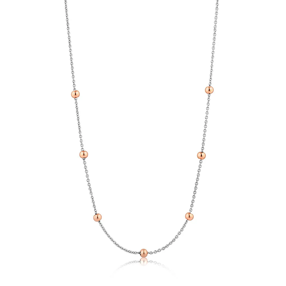 Ania Haie Orbit Beaded Necklace in Rose Gold Plated Sterling Silver