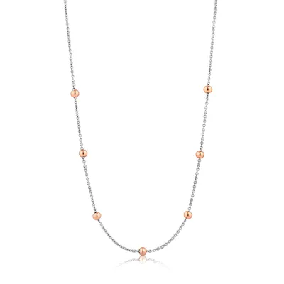 Ania Haie Orbit Beaded Necklace in Rose Gold Plated Sterling Silver