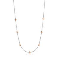 Ania Haie Orbit Beaded Necklace in Rose Gold Plated Sterling Silver