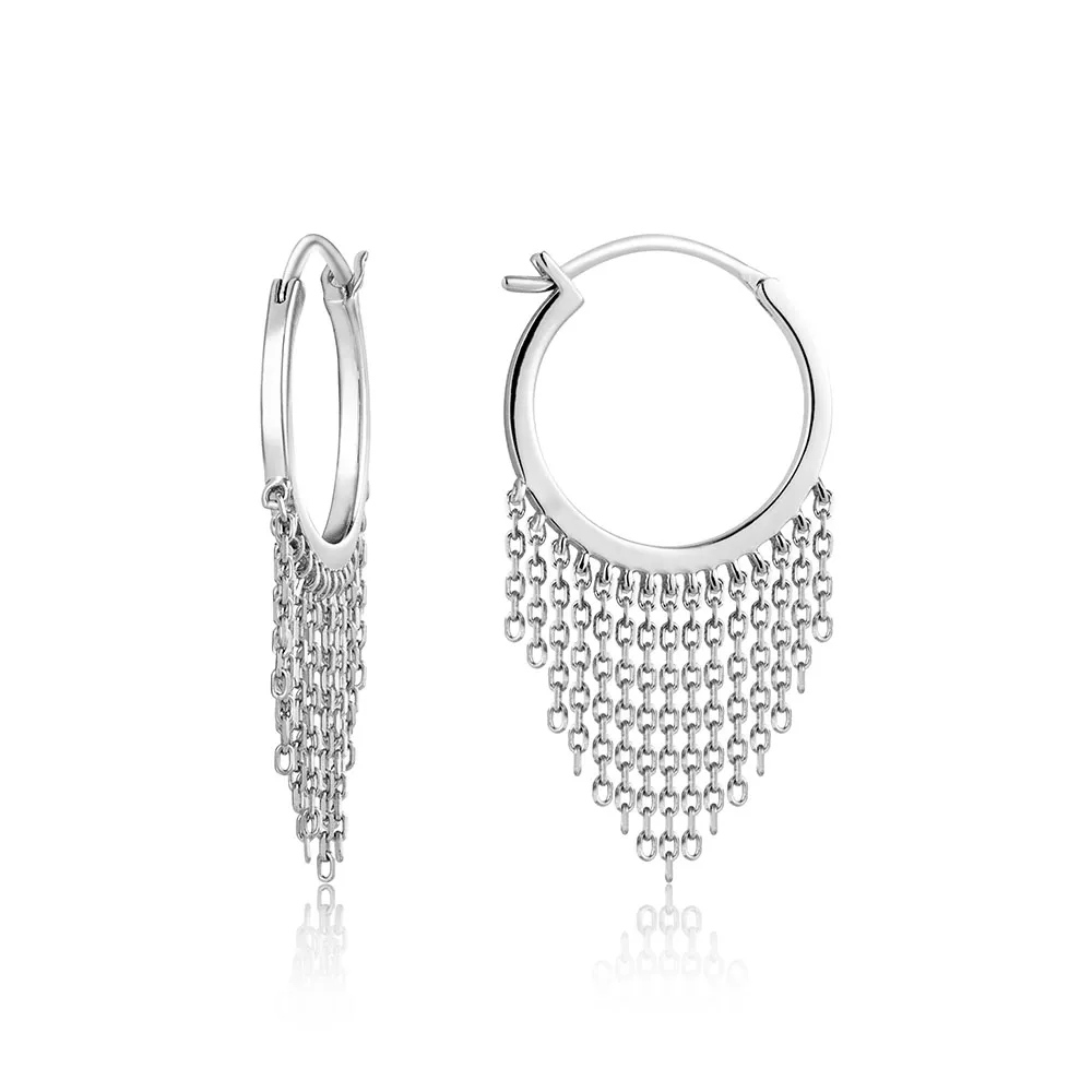 Ania Haie Fringe Fall Earrings in Sterling Silver