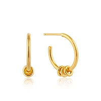 Ania Haie Silver Gold Plated Modern Hoop Earrings