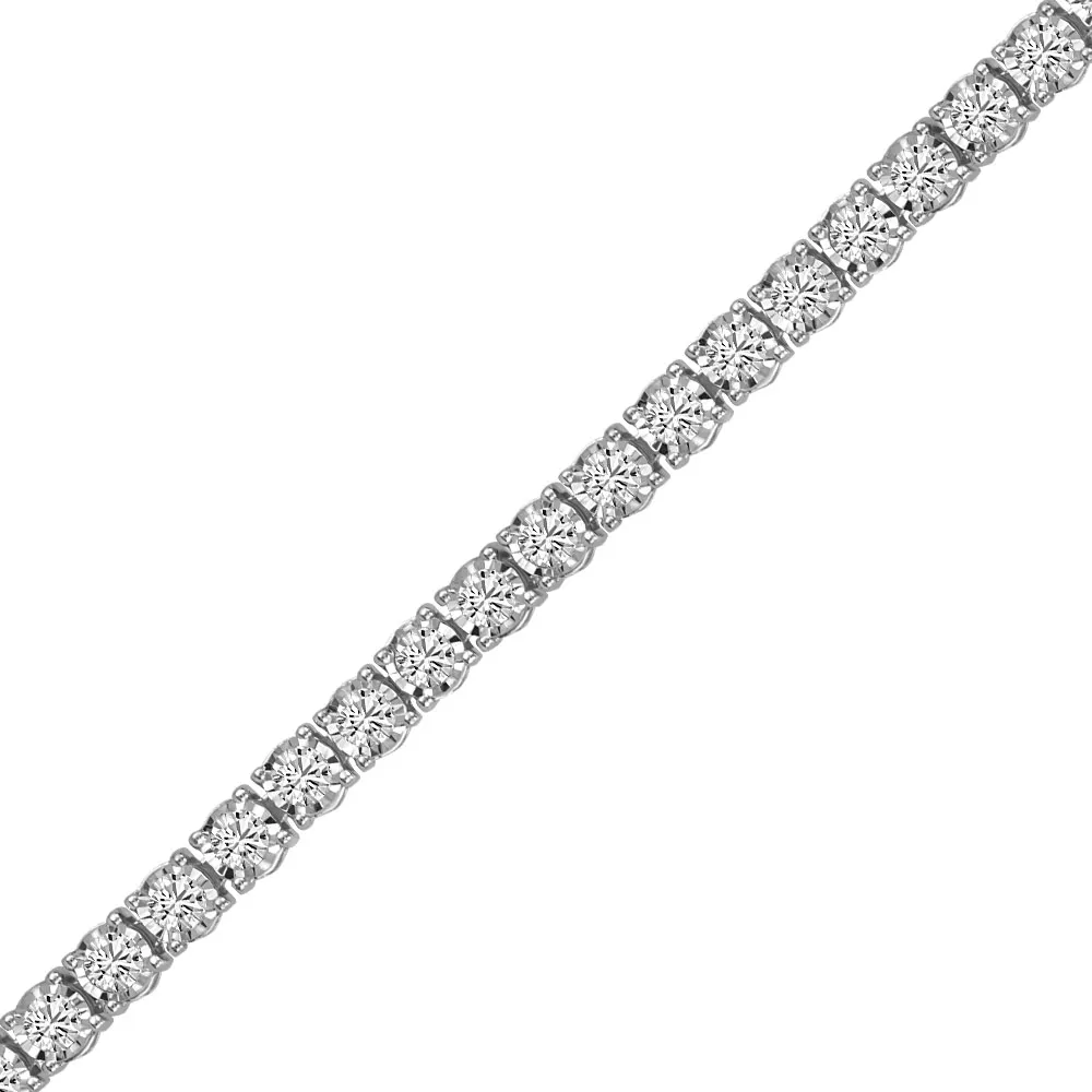 Tennis Bracelet with 5.00 Carat TW of Diamonds in 14kt White Gold