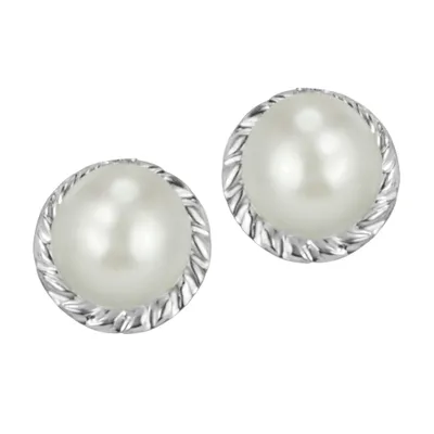 Childrens’ Precious Forever Earrings with Pearl in Sterling Silver