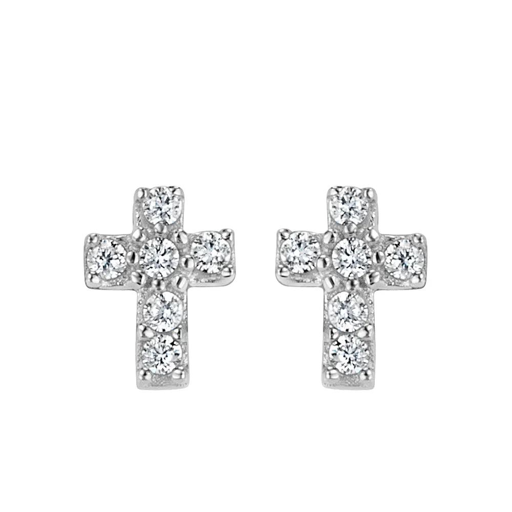 Childrens’ Precious Forever Earrings with Cubic Zirconia in Sterling Silver