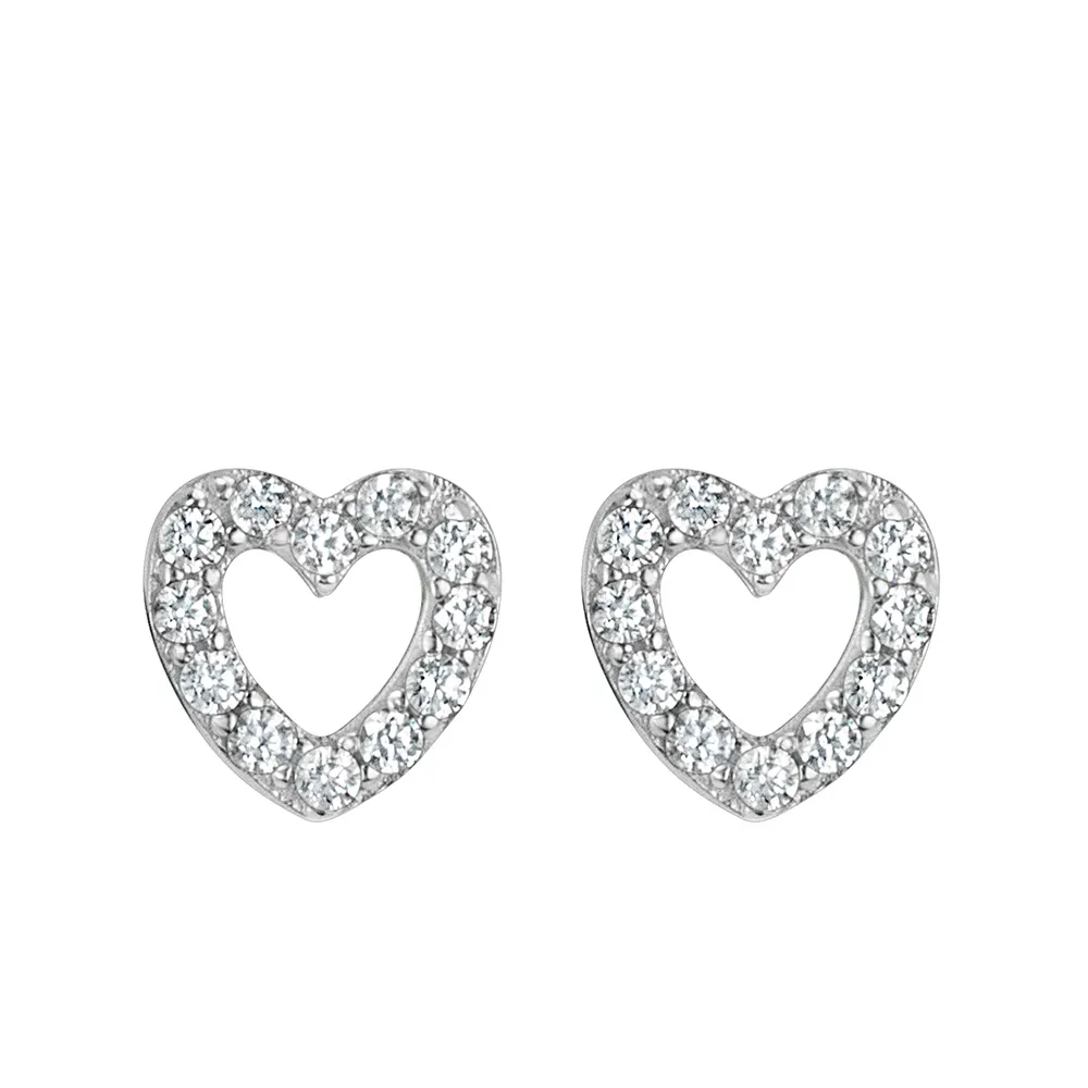 Childrens’ Precious Forever Earrings with Cubic Zirconia in Sterling Silver