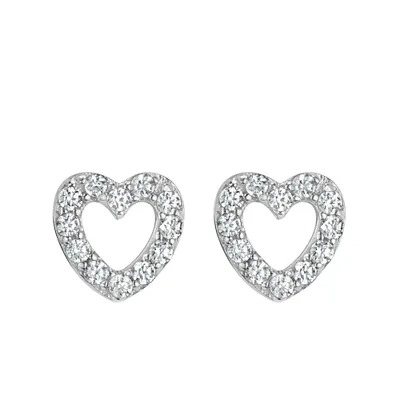 Childrens’ Precious Forever Earrings with Cubic Zirconia in Sterling Silver