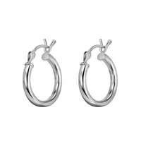 Childrens’ Precious Forever Hoop Earrings in Sterling Silver