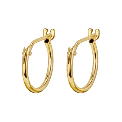 Childrens’ Precious Forever Hoop Earrings in 14kt Yellow Gold