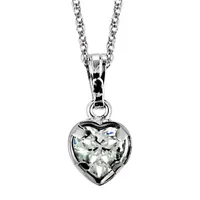 Childrens’ Precious Forever Pendant with Cubic Zirconia in Sterling Silver with Chain