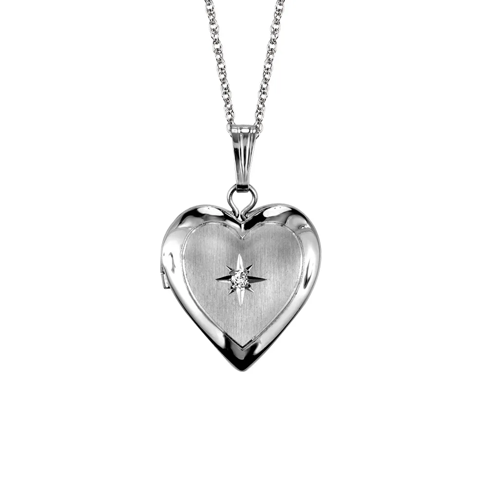 Childrens’ Precious Forever Heart Locket in Sterling Silver with Chain