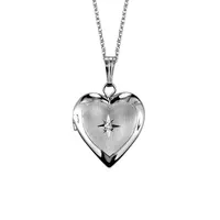 Childrens’ Precious Forever Heart Locket in Sterling Silver with Chain