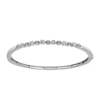 Bangle with .15 Carat TW of Diamonds Sterling Silver