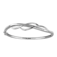 Bangle with .10 Carat TW of Diamonds Sterling Silver