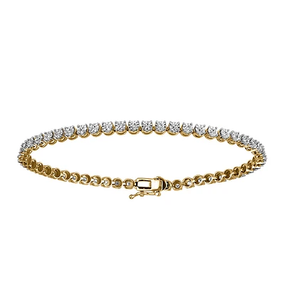 Tennis Bracelet with 1.00 Carat TW of Diamonds in 10kt Yellow Gold