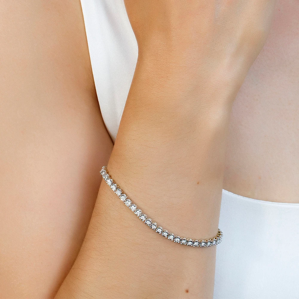 Tennis Bracelet with 1.00 Carat TW of Diamonds in 10kt Yellow Gold