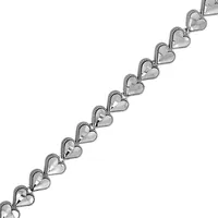 Heart Bracelet 10kt White Gold