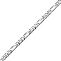 9” Figaro Bracelet in Sterling Silver