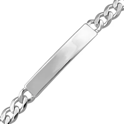 9” Curb ID Bracelet in Sterling Silver