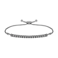 Adjustable Bracelet with .25 Carat TW of Diamonds in Sterling Silver