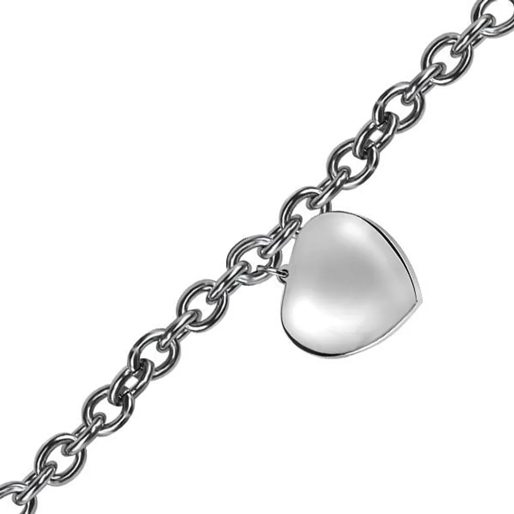 Link Heart Bracelet in Stainless Steel