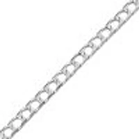 22″-24″ Square Curb Chain Sterling Silver