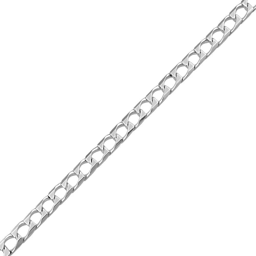 20″ Square Curb Chain Sterling Silver