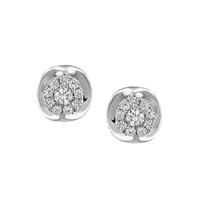 Earrings with .20 Carat TW of Diamonds in 10kt White Gold