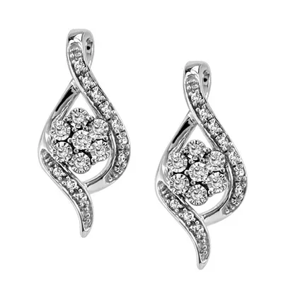 Earrings with .10 Carat TW of Diamonds in 10kt Gold