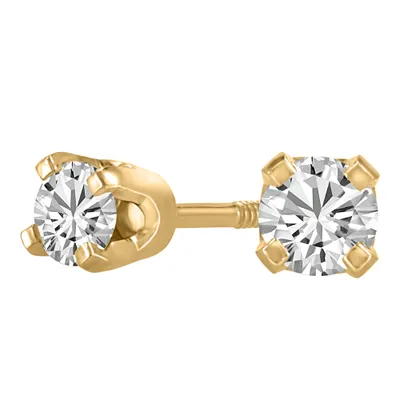 Stud Earrings with Carat TW of Diamonds 14kt Gold